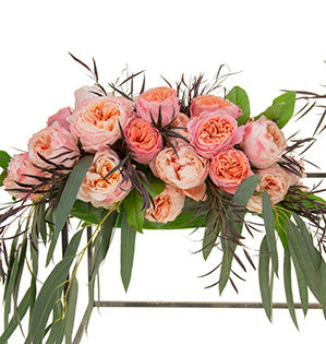 Garden Rose Wedding Centerpiece