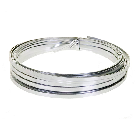 Flat Wire Single 32.8 Ft Spool 3/16 Inch Wide (Silver)