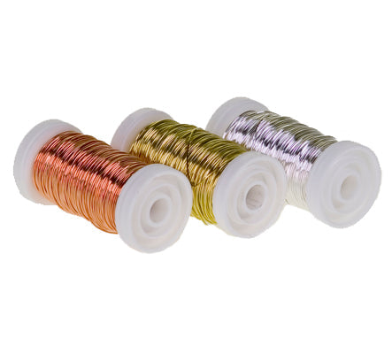 Metallic Wire Single 164 Ft Spool 24 Gauge (Silver)