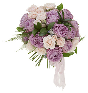 Classic Hand-Tied Garden Rose Bridal Bouquet